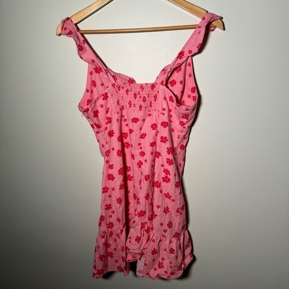 Zara pink ruffled printed mini dress M - Picture 7 of 7